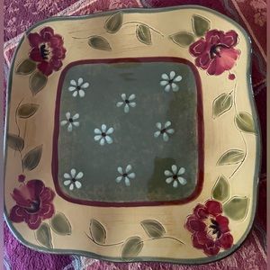 Ambiance Fleur Rouge Serving Platter